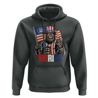 Funny Patriotic Bigfoot Merica Rock Hoodie USA 250th Anniversary