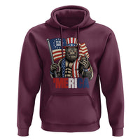 Funny Patriotic Bigfoot Merica Rock Hoodie USA 250th Anniversary