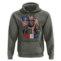 Funny Patriotic Bigfoot Merica Rock Hoodie USA 250th Anniversary