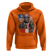 Funny Patriotic Bigfoot Merica Rock Hoodie USA 250th Anniversary