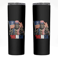 Funny Patriotic Bigfoot Merica Rock Skinny Tumbler USA 250th Anniversary
