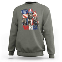 Funny Patriotic Bigfoot Merica Rock Sweatshirt USA 250th Anniversary