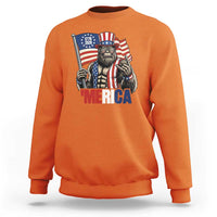 Funny Patriotic Bigfoot Merica Rock Sweatshirt USA 250th Anniversary