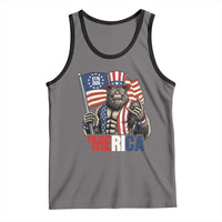 Funny Patriotic Bigfoot Merica Rock Tank Top USA 250th Anniversary