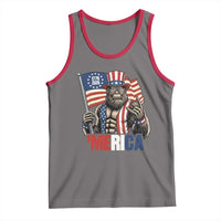Funny Patriotic Bigfoot Merica Rock Tank Top USA 250th Anniversary