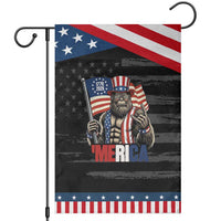 Funny Patriotic Bigfoot Merica Rock Garden Flag USA 250th Anniversary