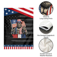 Funny Patriotic Bigfoot Merica Rock Garden Flag USA 250th Anniversary