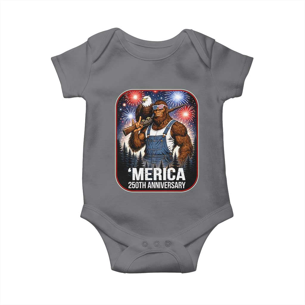 Funny Bigfoot America 250 Years Of American Freedom Baby Onesie