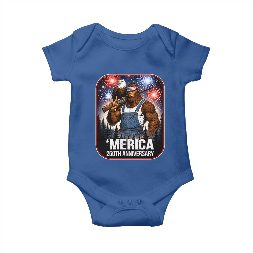 Funny Bigfoot America 250 Years Of American Freedom Baby Onesie