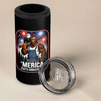 Funny Bigfoot America 250 Years Of American Freedom 4 in 1 Can Cooler Tumbler