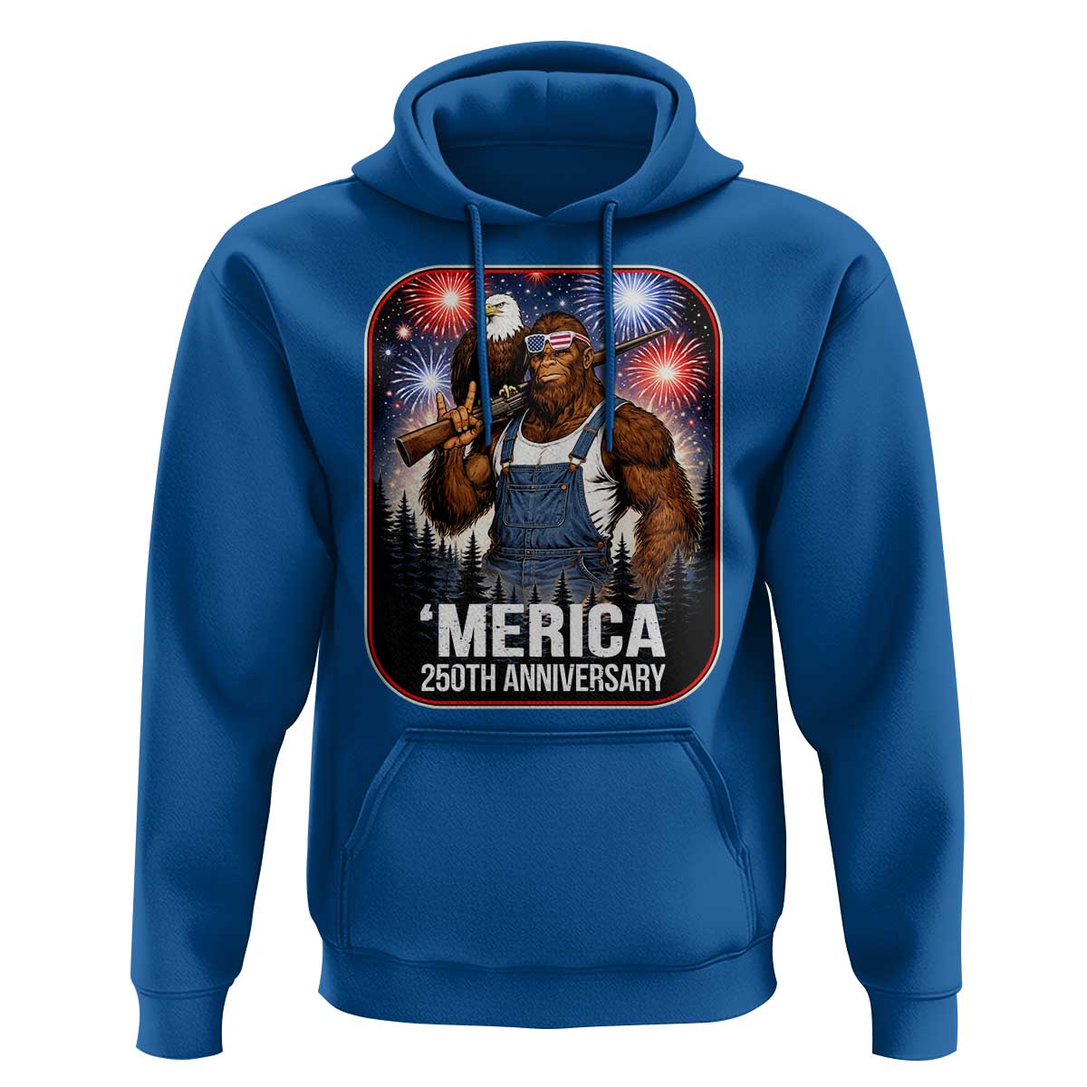 Funny Bigfoot America 250 Years Of American Freedom Hoodie