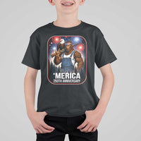 Funny Bigfoot America 250 Years Of American Freedom T Shirt For Kid