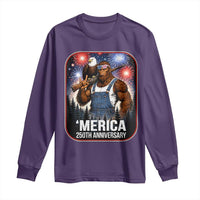 Funny Bigfoot America 250 Years Of American Freedom Long Sleeve Shirt