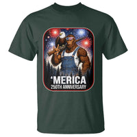Funny Bigfoot America 250 Years Of American Freedom T Shirt
