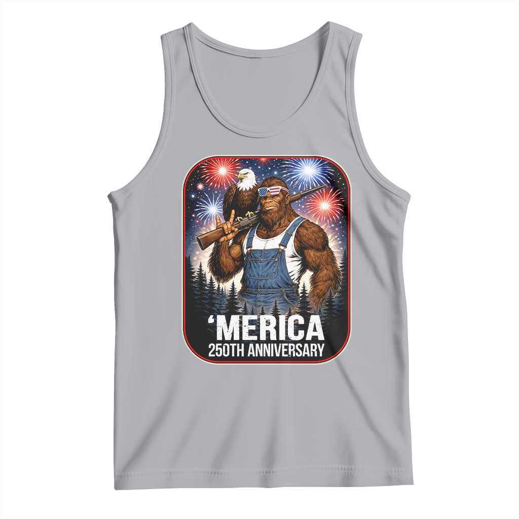 Funny Bigfoot America 250 Years Of American Freedom Tank Top