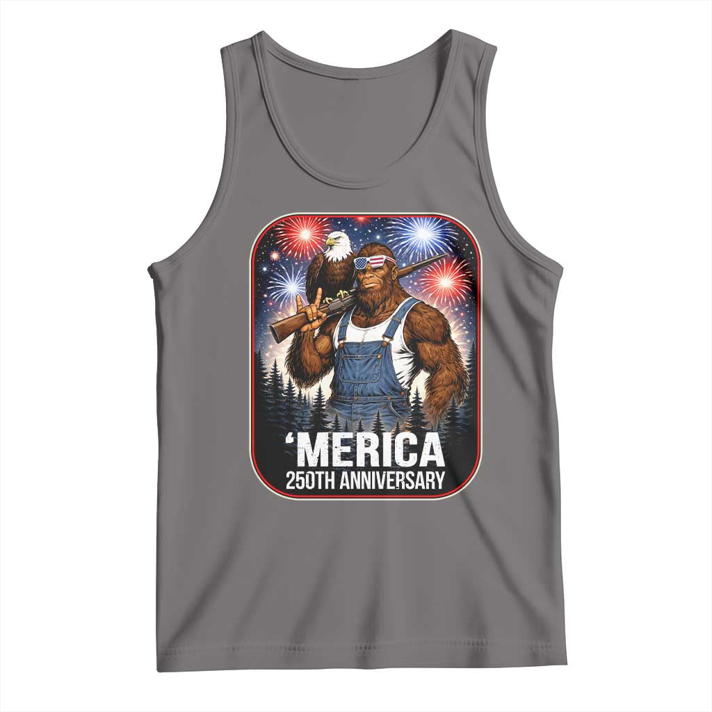 Funny Bigfoot America 250 Years Of American Freedom Tank Top