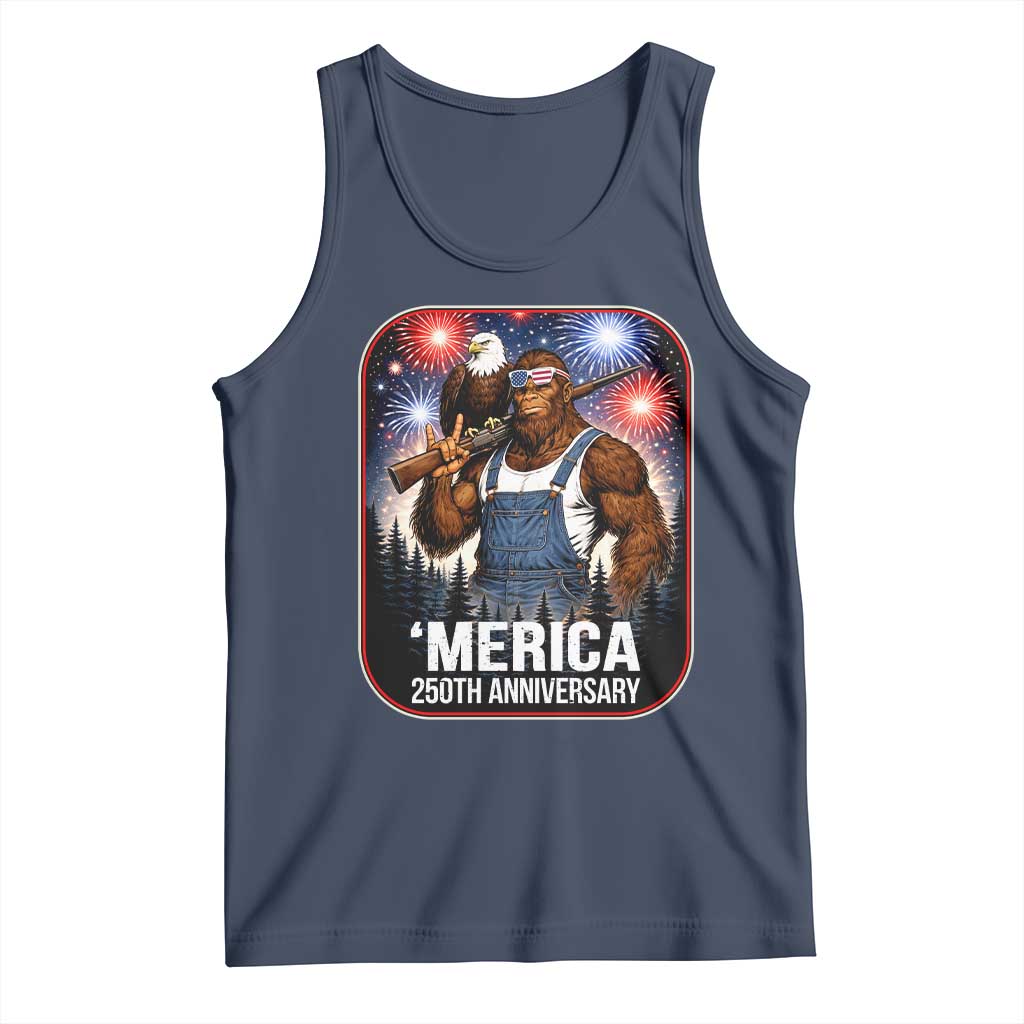 Funny Bigfoot America 250 Years Of American Freedom Tank Top