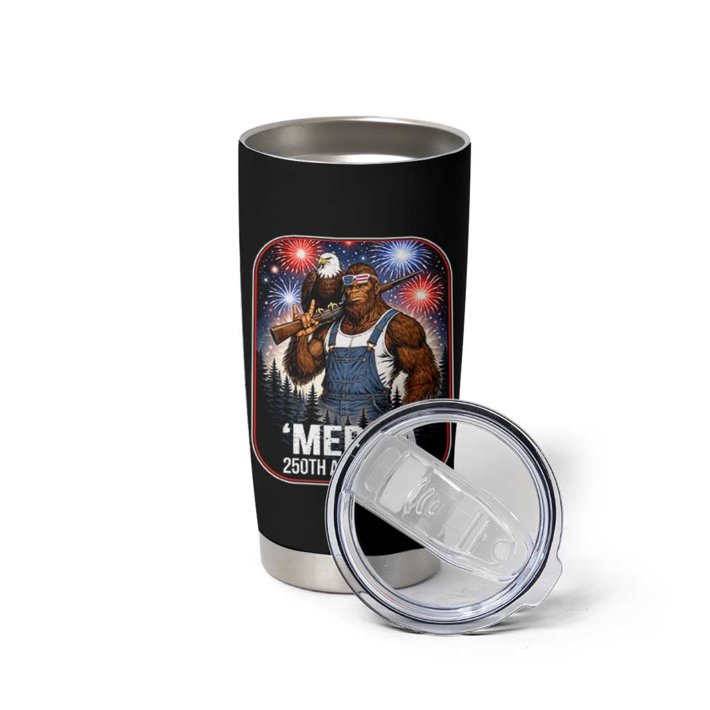 Funny Bigfoot America 250 Years Of American Freedom Tumbler Cup