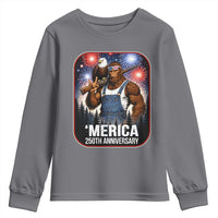 Funny Bigfoot America 250 Years Of American Freedom Youth Sweatshirt