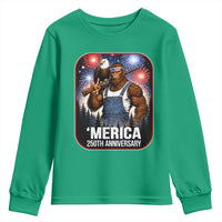 Funny Bigfoot America 250 Years Of American Freedom Youth Sweatshirt