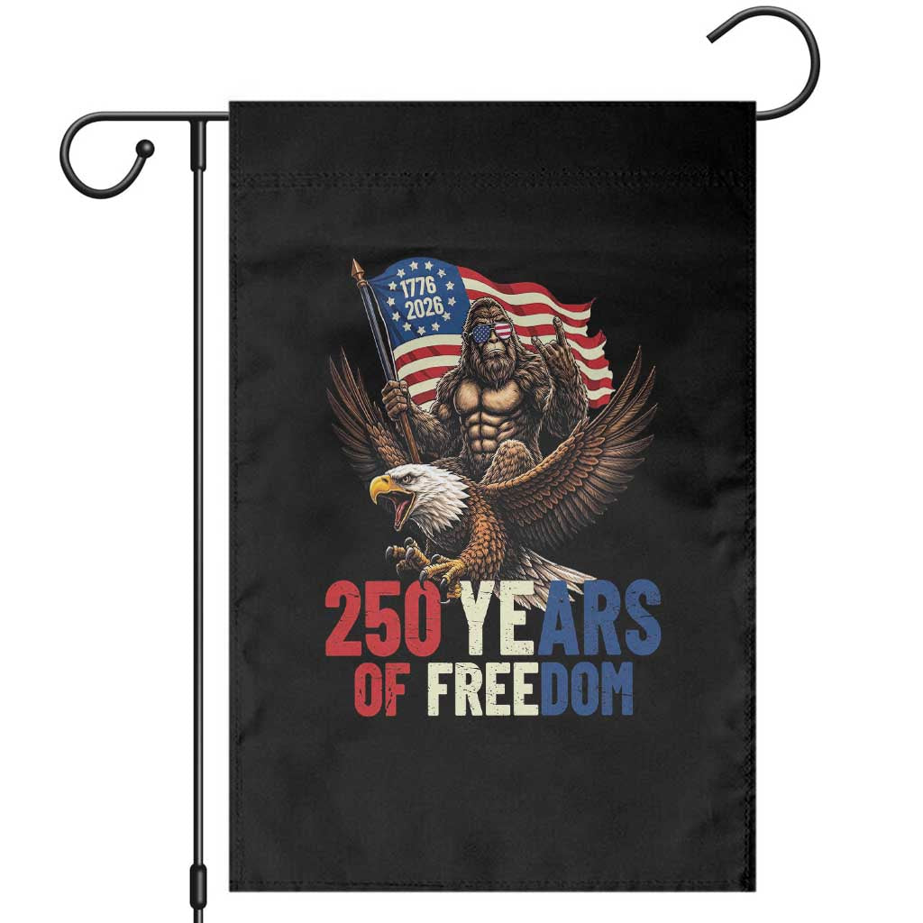 Funny Patriotic Bigfoot Garden Flag 250 Years Of American Freedom
