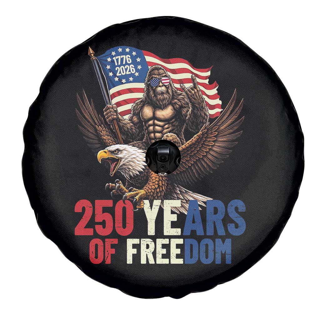 Funny Patriotic Bigfoot Spare Tire Cover 250 Years Of American Freedom