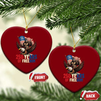 Funny Patriotic Bigfoot Ceramic Ornament 250 Years Of American Freedom
