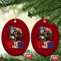 Funny Patriotic Bigfoot Ceramic Ornament 250 Years Of American Freedom