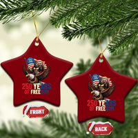 Funny Patriotic Bigfoot Ceramic Ornament 250 Years Of American Freedom