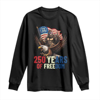 Funny Patriotic Bigfoot Long Sleeve Shirt 250 Years Of American Freedom