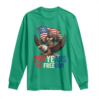 Funny Patriotic Bigfoot Long Sleeve Shirt 250 Years Of American Freedom