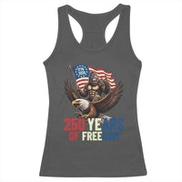 Funny Patriotic Bigfoot Racerback Tank Top 250 Years Of American Freedom