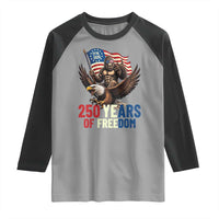 Funny Patriotic Bigfoot Raglan Shirt 250 Years Of American Freedom