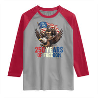 Funny Patriotic Bigfoot Raglan Shirt 250 Years Of American Freedom