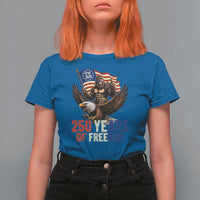 Funny Patriotic Bigfoot T Shirt For Women 250 Years Of American Freedom