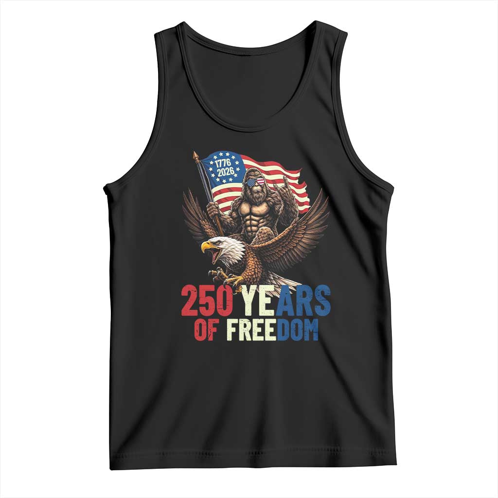 Funny Patriotic Bigfoot Tank Top 250 Years Of American Freedom