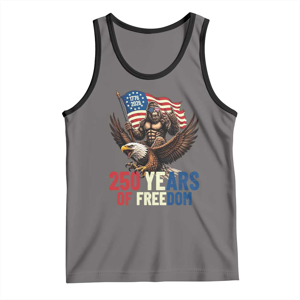 Funny Patriotic Bigfoot Tank Top 250 Years Of American Freedom