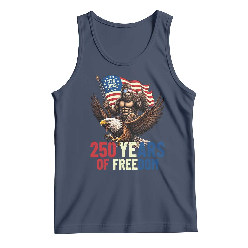 Funny Patriotic Bigfoot Tank Top 250 Years Of American Freedom