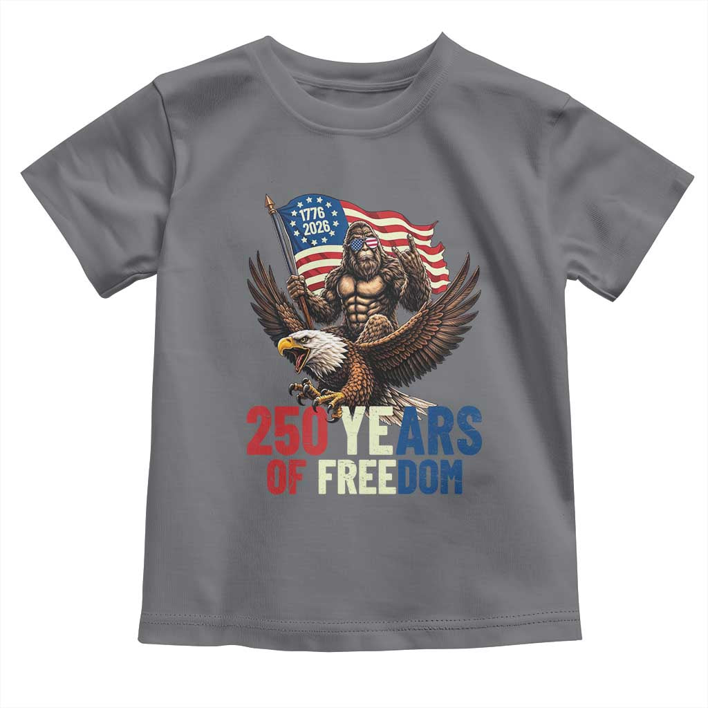 Funny Patriotic Bigfoot Toddler T Shirt 250 Years Of American Freedom
