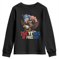 Funny Patriotic Bigfoot Youth Sweatshirt 250 Years Of American Freedom