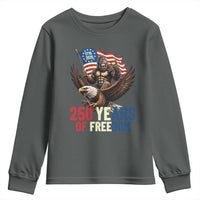 Funny Patriotic Bigfoot Youth Sweatshirt 250 Years Of American Freedom