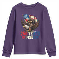 Funny Patriotic Bigfoot Youth Sweatshirt 250 Years Of American Freedom