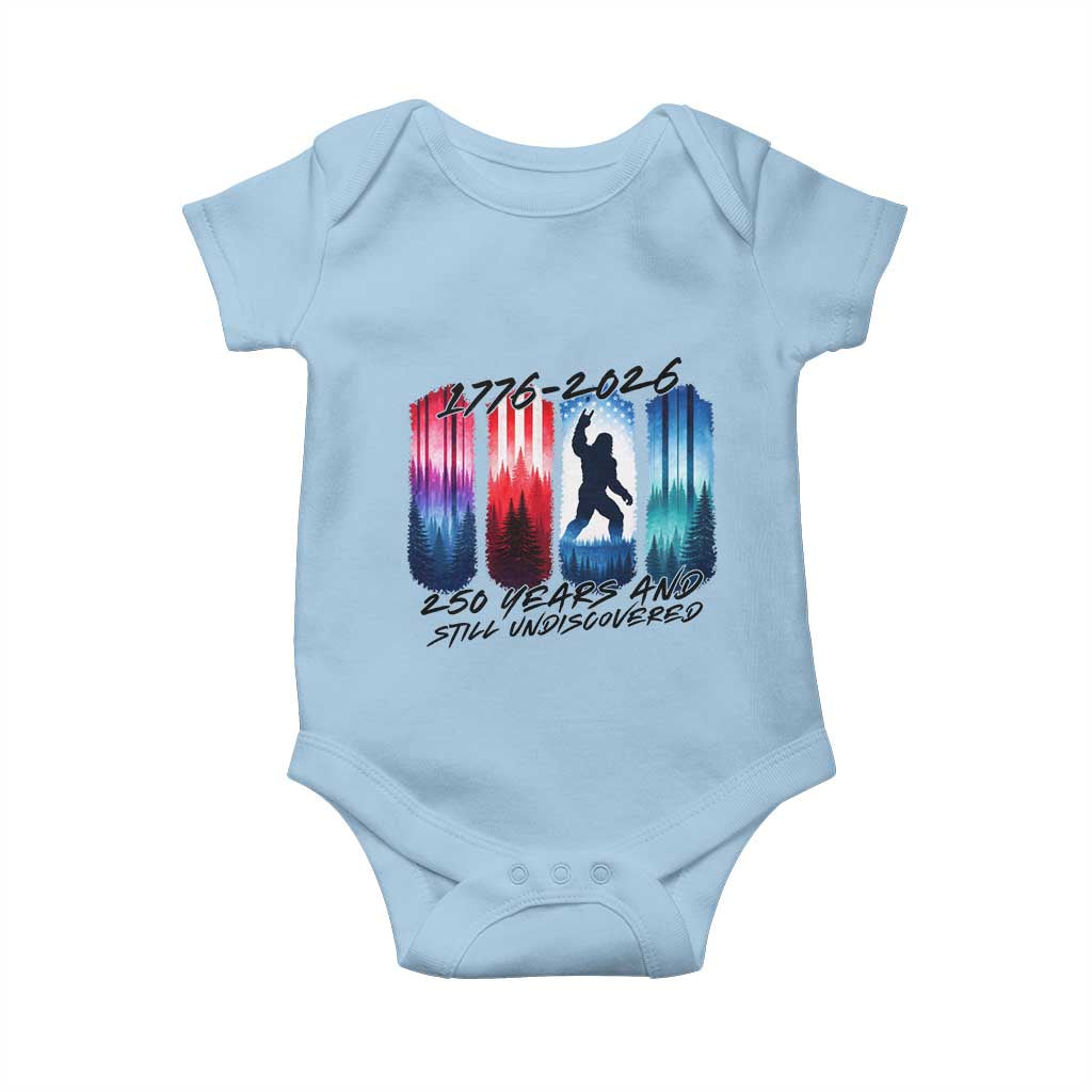 Funny Patriotic Bigfoot Baby Onesie 250 Years And Still Undiscovered