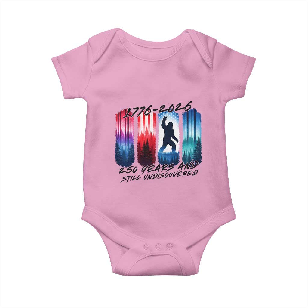 Funny Patriotic Bigfoot Baby Onesie 250 Years And Still Undiscovered