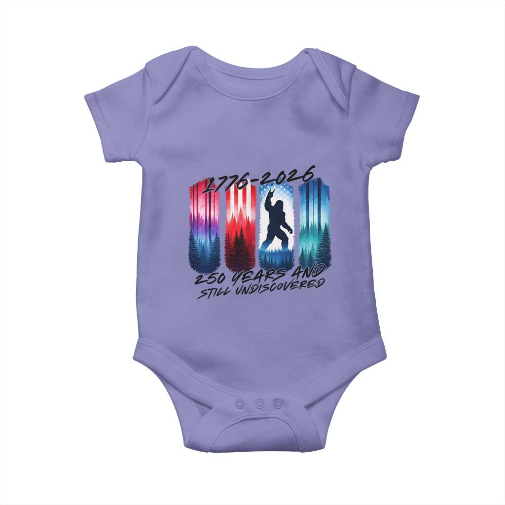 Funny Patriotic Bigfoot Baby Onesie 250 Years And Still Undiscovered