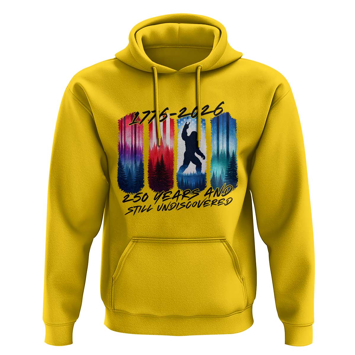 Funny Patriotic Bigfoot Hoodie 250 Years And Still Undiscovered