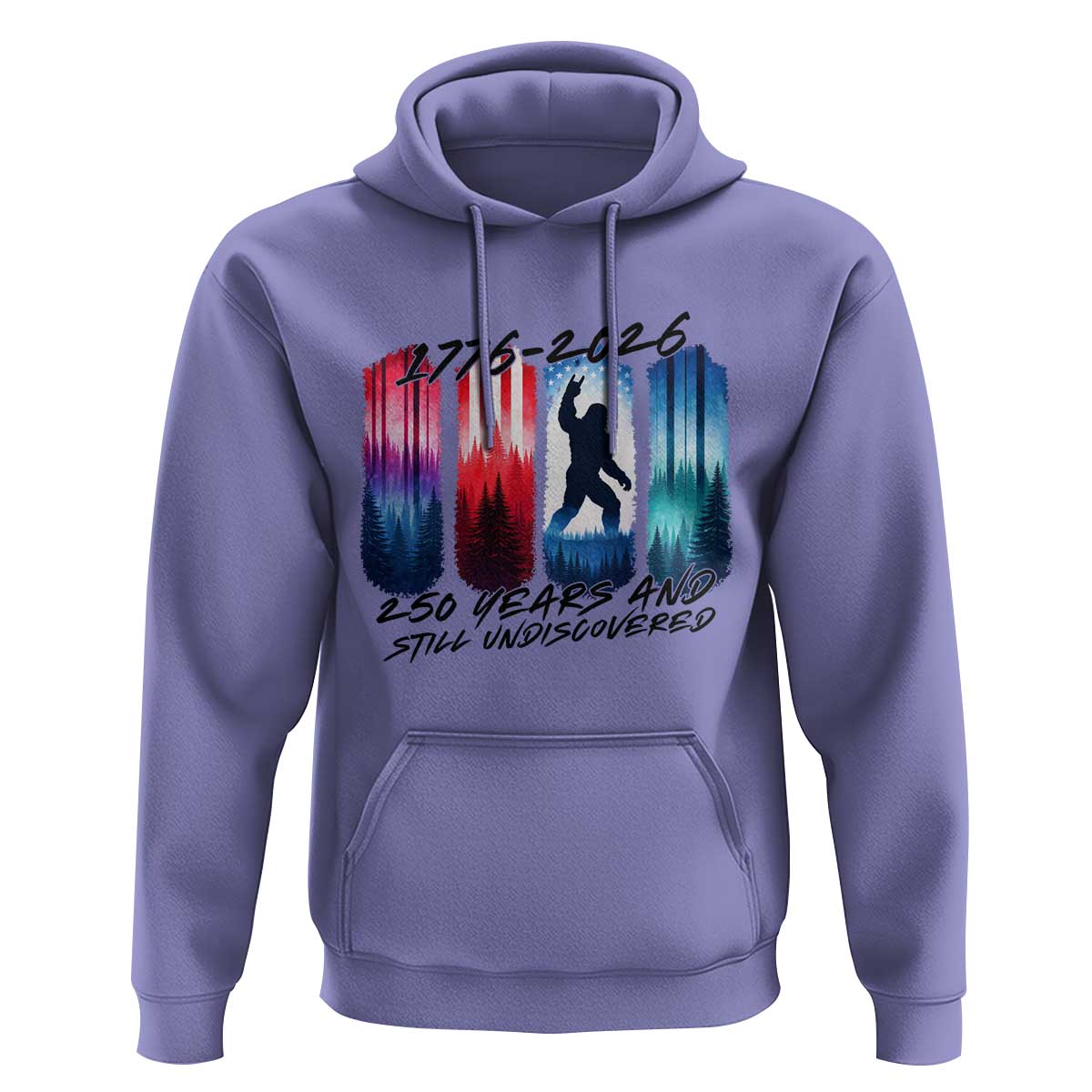 Funny Patriotic Bigfoot Hoodie 250 Years And Still Undiscovered