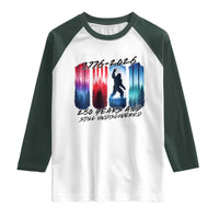 Funny Patriotic Bigfoot Raglan Shirt 250 Years And Still Undiscovered