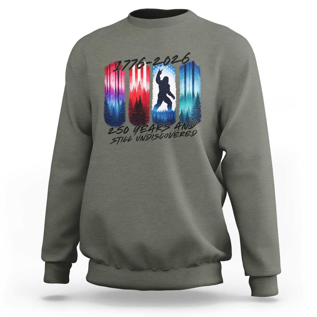 Funny Patriotic Bigfoot Sweatshirt 250 Years And Still Undiscovered