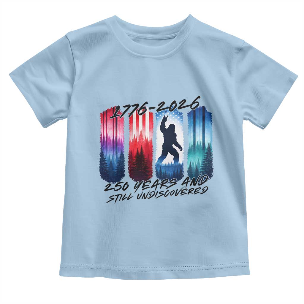 Funny Patriotic Bigfoot Toddler T Shirt 250 Years And Still Undiscovered